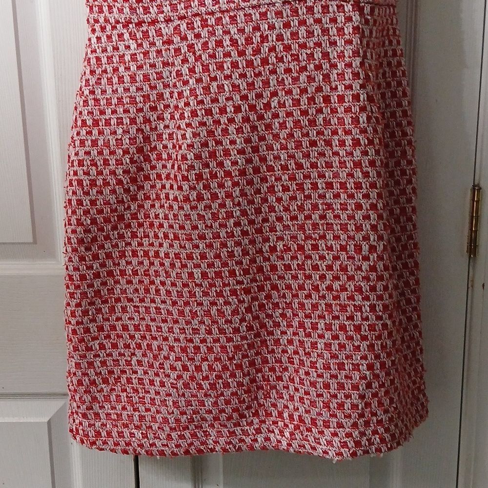Jade Melody Tam red white plaid fringe dress Sz M NWT - Picture 2 of 9